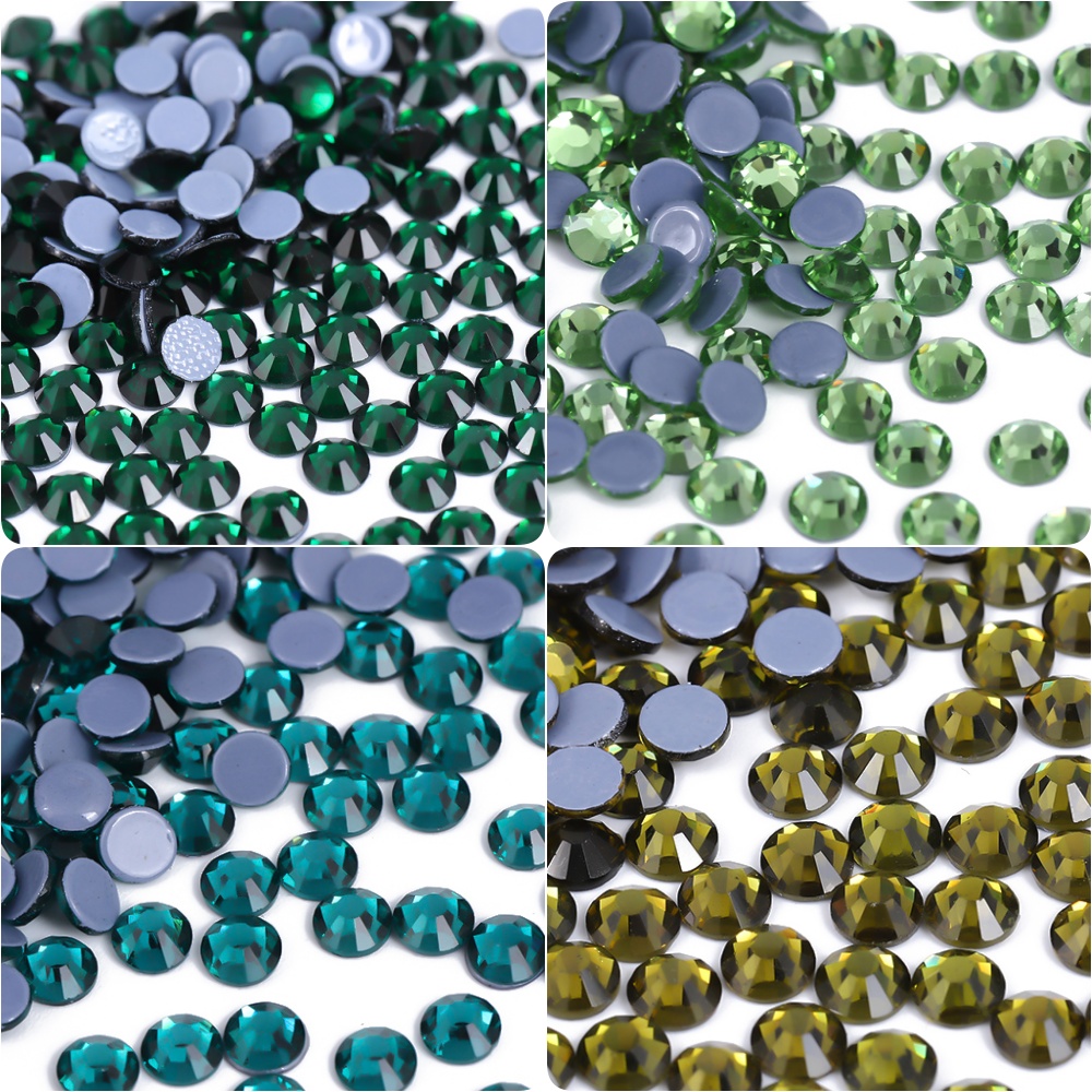 Nail Art Emerald Green - Glass Emerald Peridot Green Crystal Hotfix