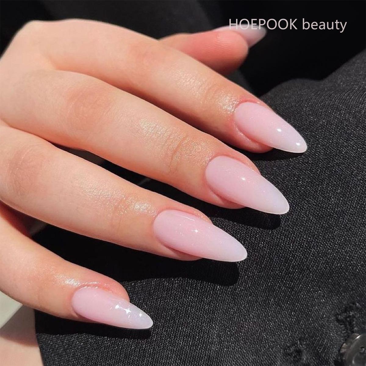 Nail Art Natural Simple - 24pcs Pink Gradient Almond Press on