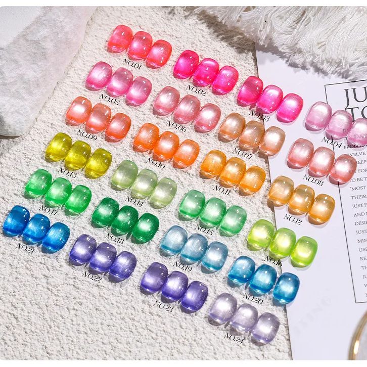 24 Colors 3D Magnetic Fluoresc - đánh giá và giá Nail Art Emerald Green