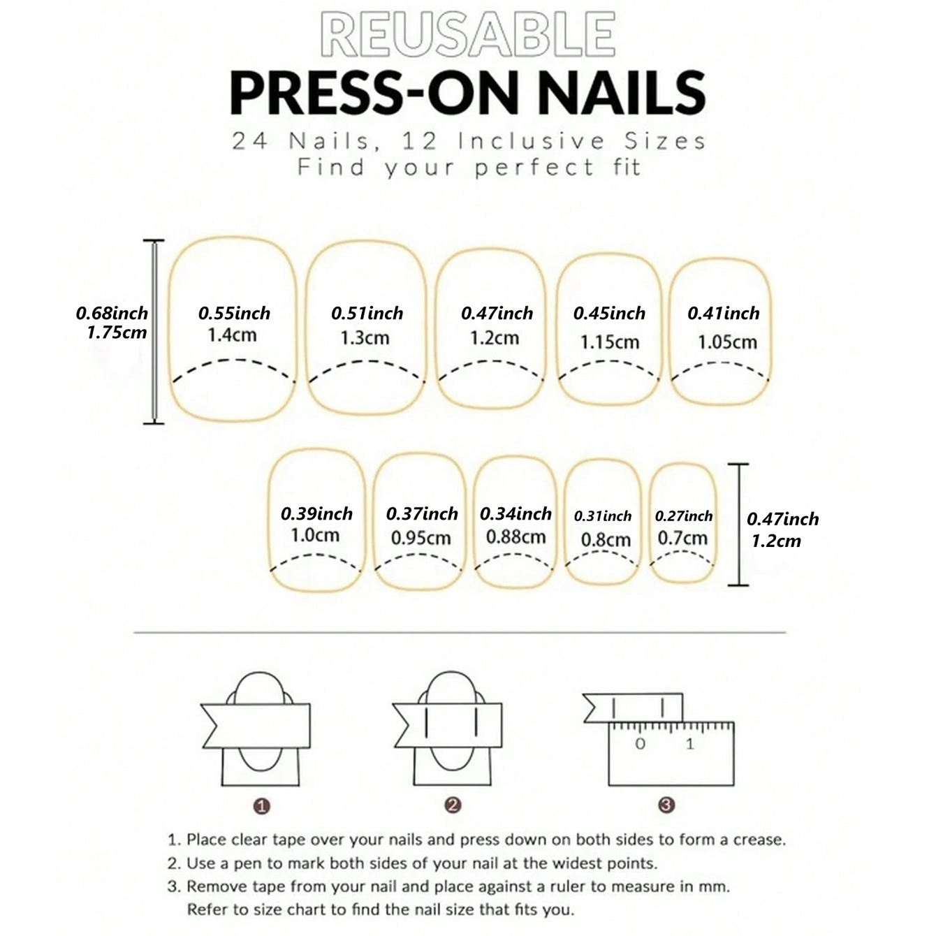 24PCS Short Square White Franc - đánh giá và giá Nail Art France