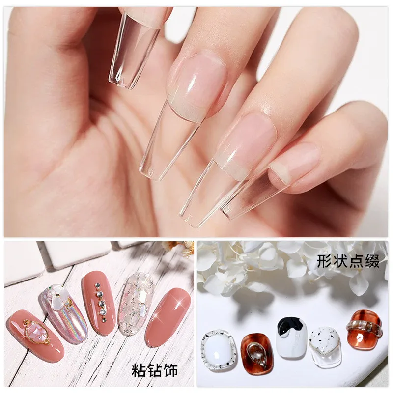 3pcs/set Solid Nail Tips Gel S - đánh giá và giá Nail Art Full Color