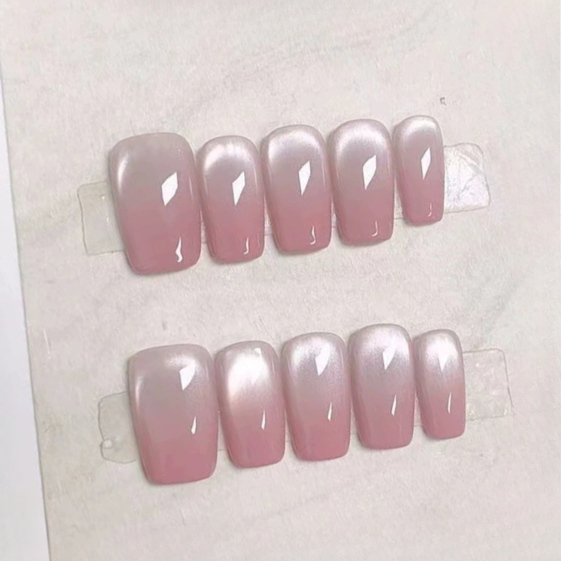 10pcs Pink French Press on Nai - đánh giá và giá Nail Art Natural Simple