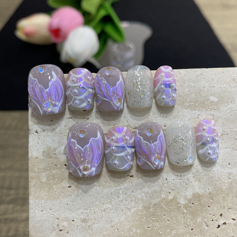 10pcs Butterfly Flower Fake Na - đánh giá và giá Nail Art Flower