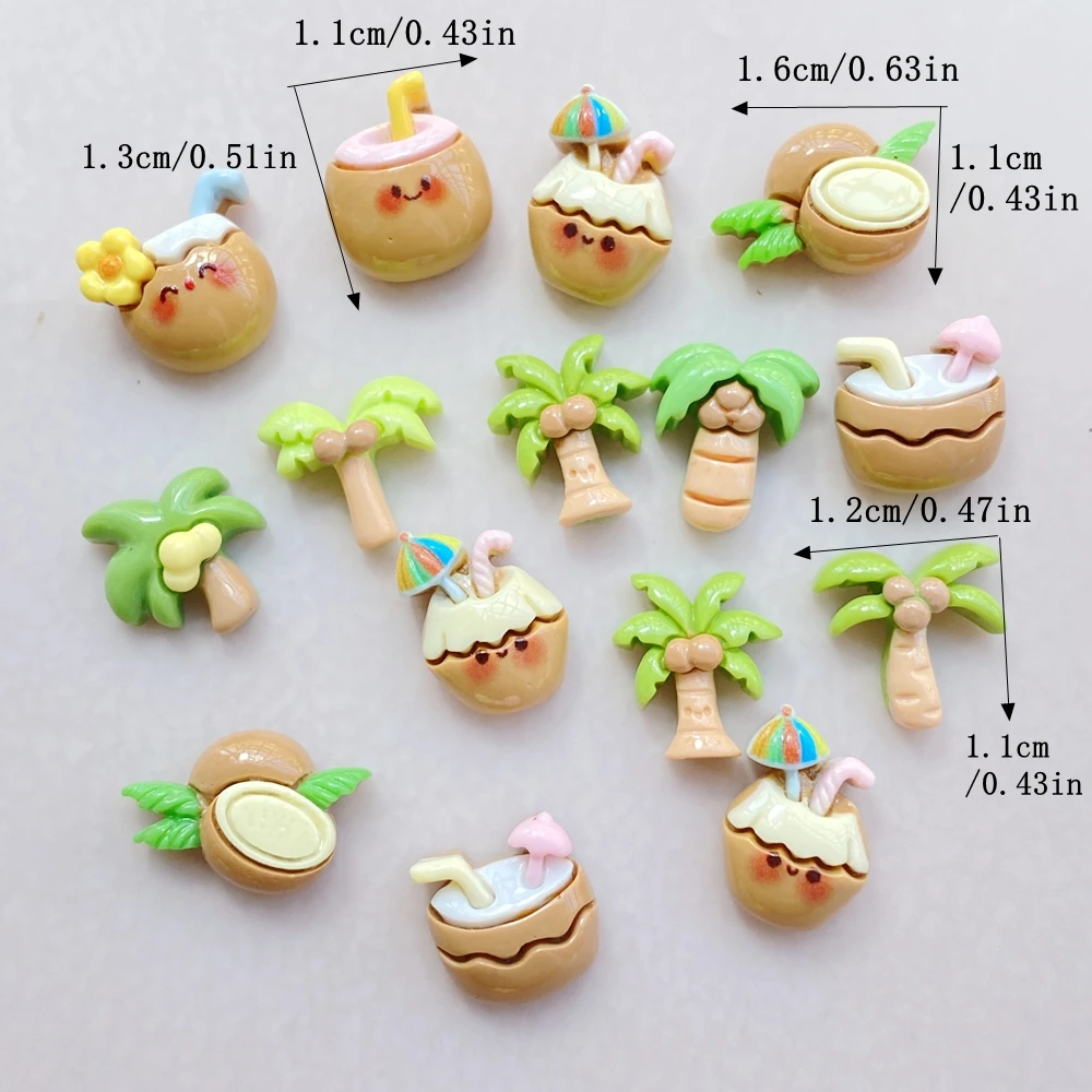 20Pcs Cute Cartoon Coconut Dri - đánh giá và giá Nail Art Motif
