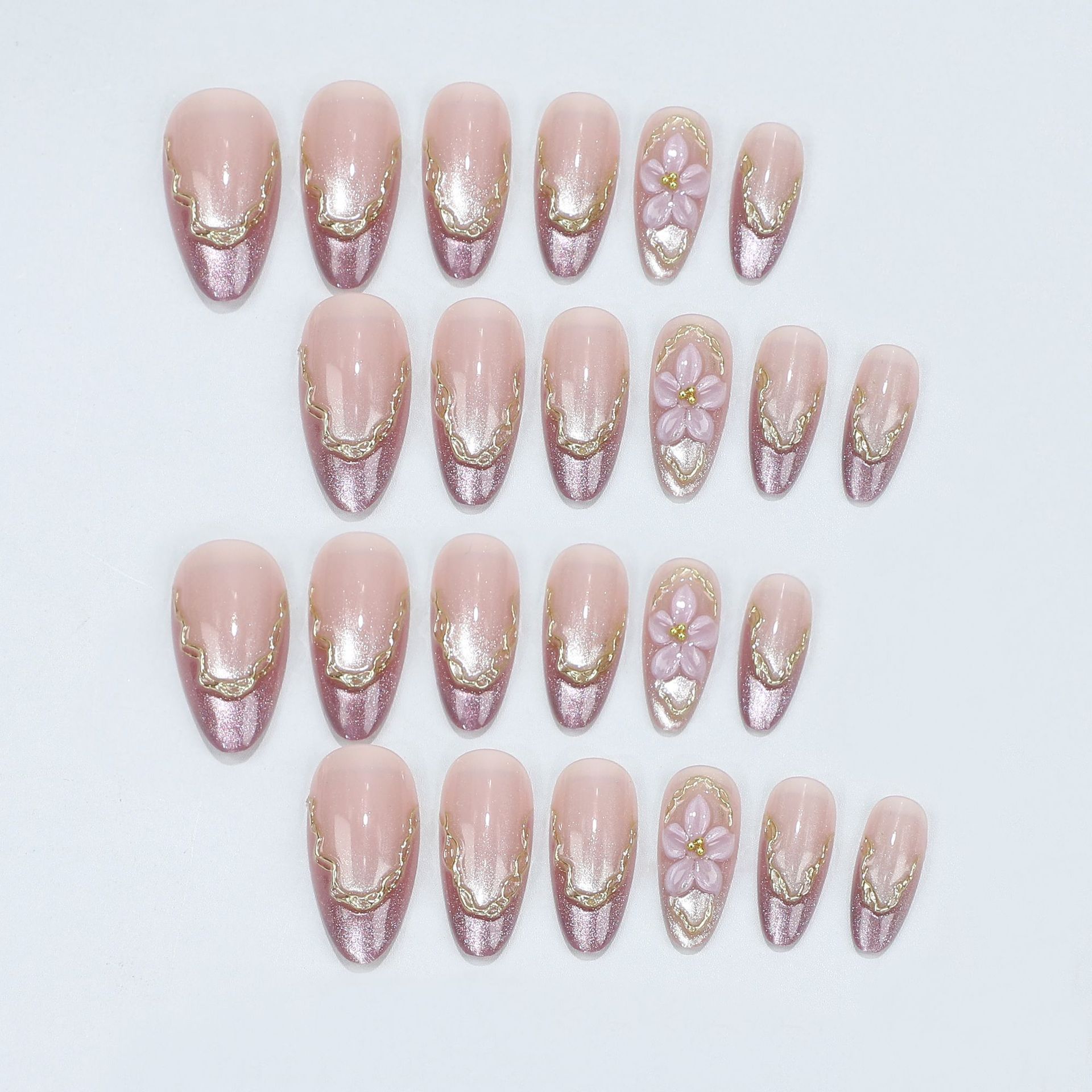 3D Flowers Fake Nails with Glo - đánh giá và giá Nail Art Flower