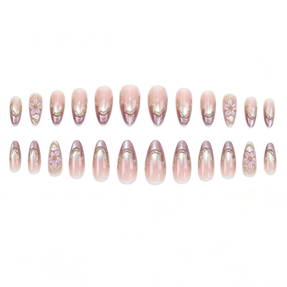 3D Flowers Fake Nails with Glo - đánh giá và giá Nail Art Flower