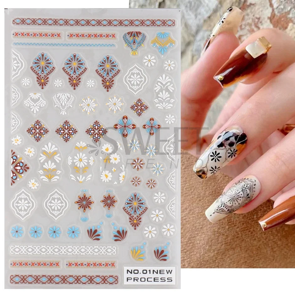 3D Bohemian Matte New Nail Sti - đánh giá và giá Nail Art France