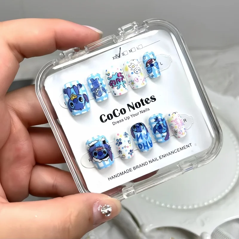Disney Stitch Fake Nails Cute  - đánh giá và giá Nail Art Motif