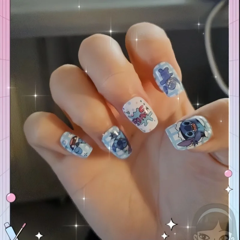 Disney Stitch Fake Nails Cute  - đánh giá và giá Nail Art Motif