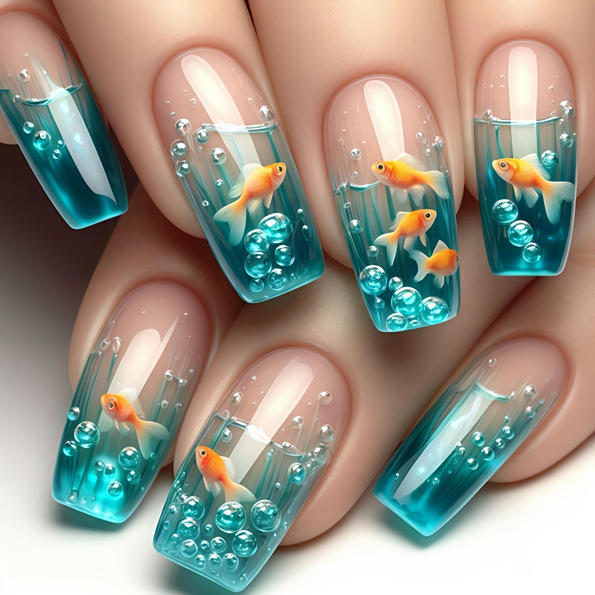 Medium long Square fake nails  - đánh giá và giá Nail Art Red
