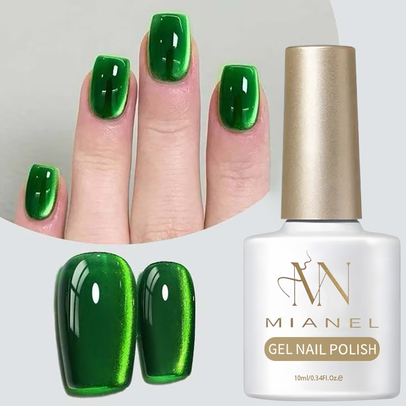 MIANEL 10ML Green Nail Polish  - đánh giá và giá Nail Art Emerald Green
