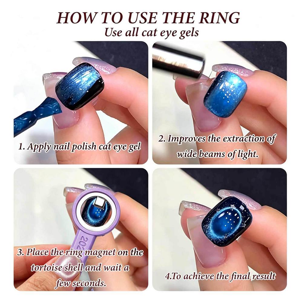 Ring-shaped Cat Eye Nail Tools - đánh giá và giá Nail Art Full Color
