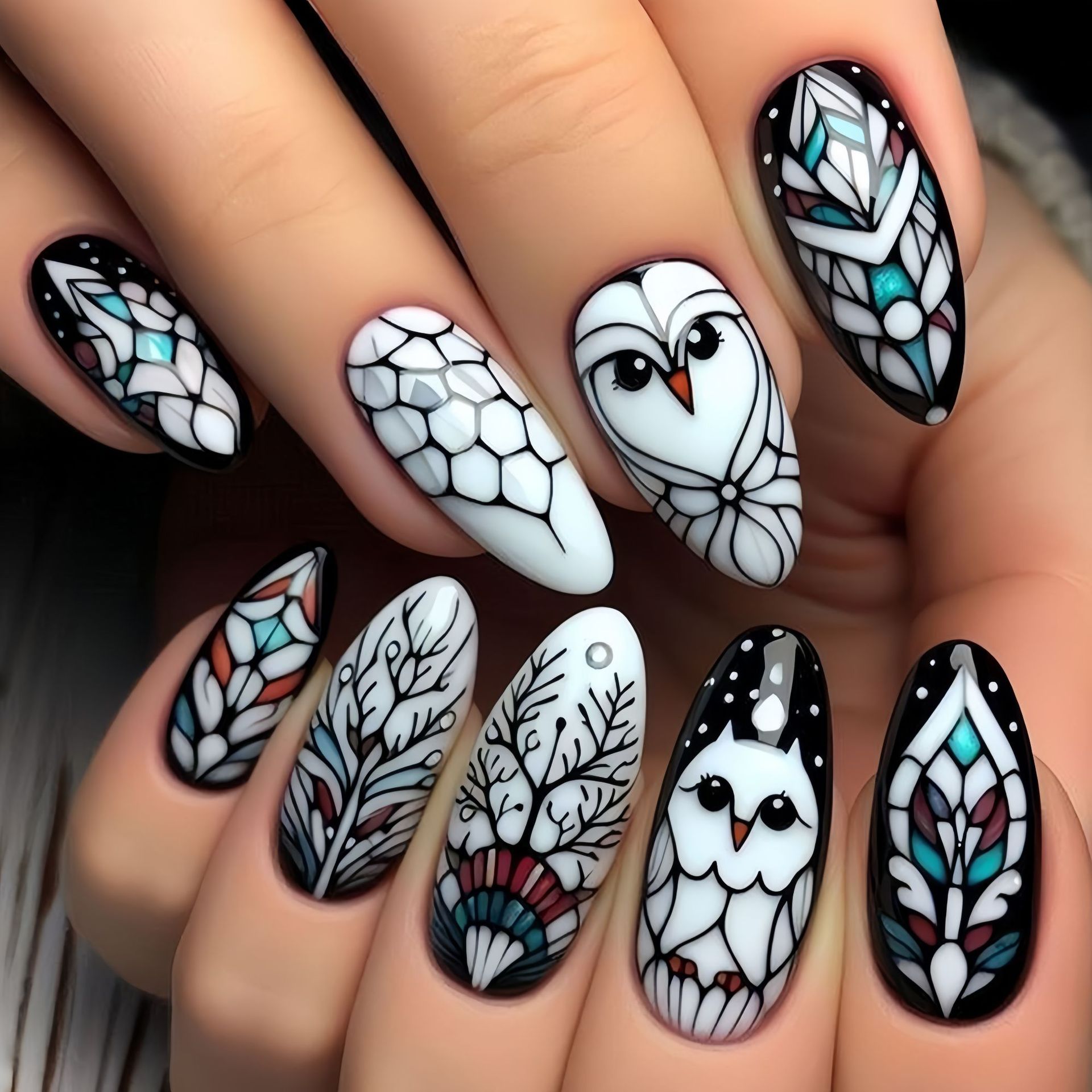 Medium long fake nails for wom - đánh giá và giá Nail Art Flower