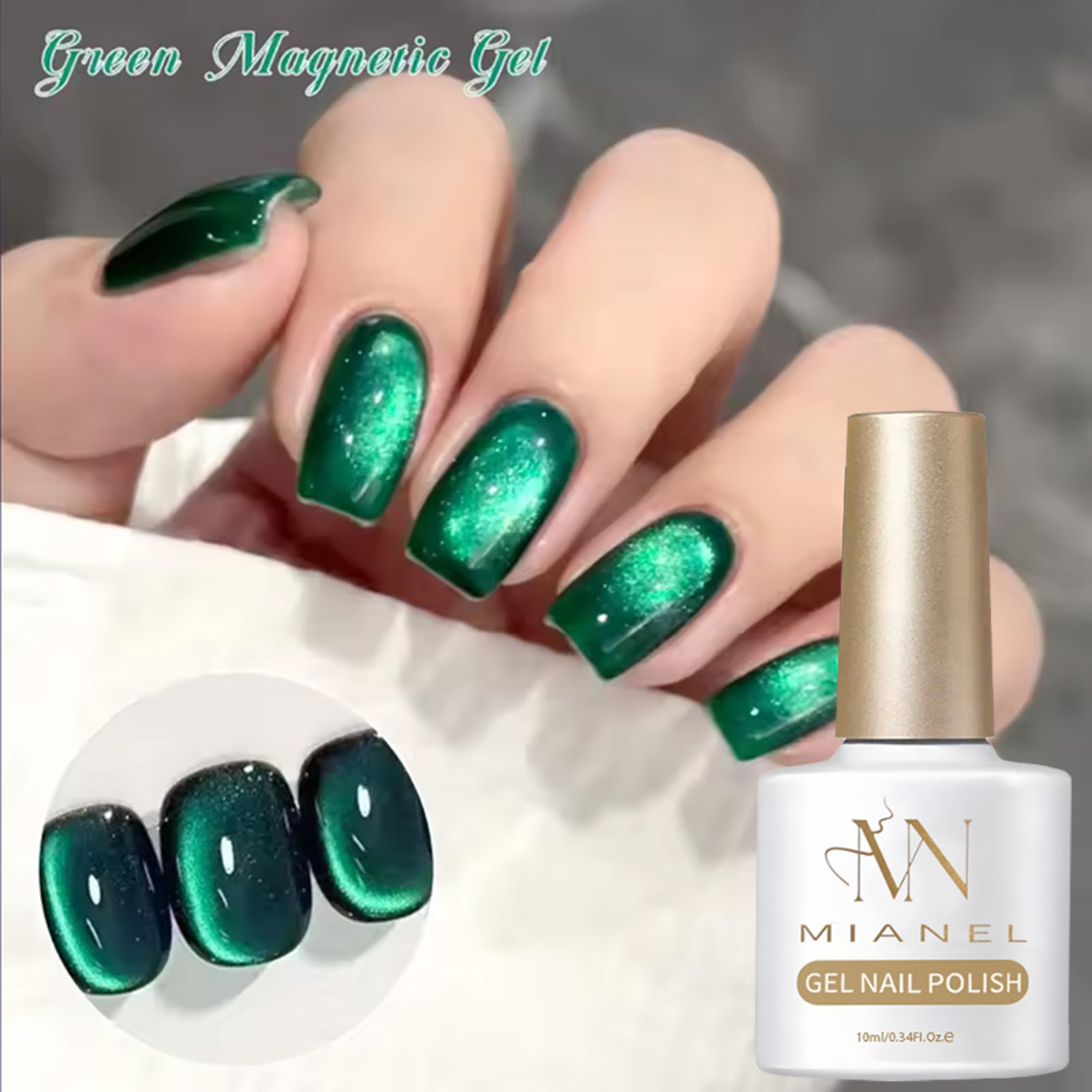 MAINEL 10ML 1Pcs High Saturati - đánh giá và giá Nail Art Emerald Green