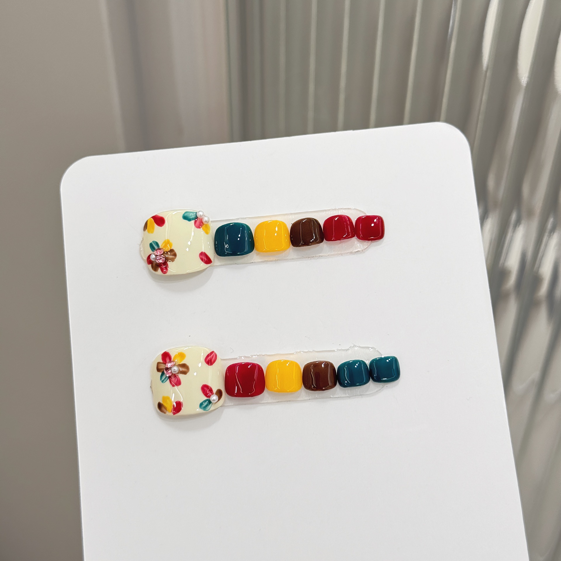12pcs Handmade Press on Toenai - đánh giá và giá Nail Art Flower
