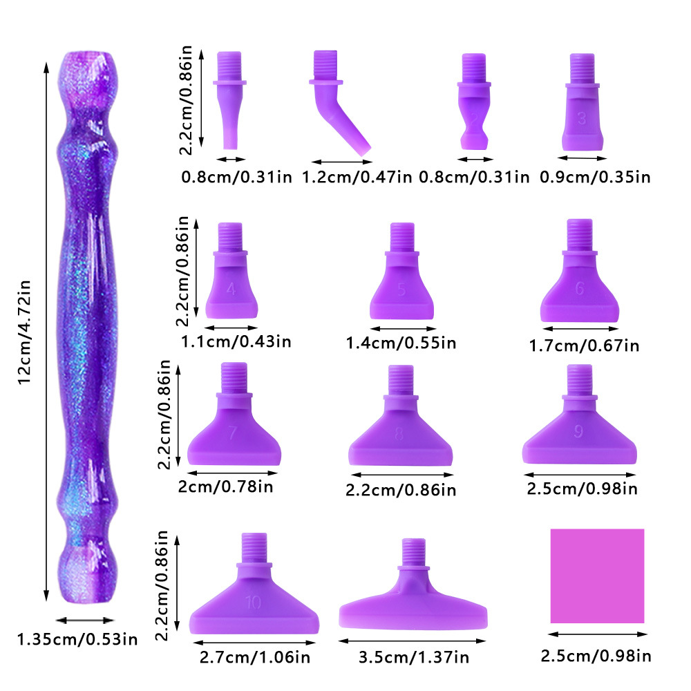 HOMFUN 5D Diamond Painting Pen - đánh giá và giá Nail Art Full Color