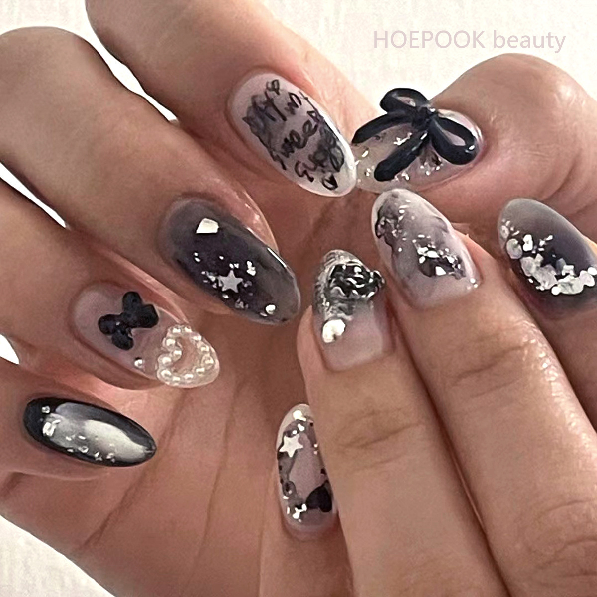 24pcs Pink Gradient Almond Pre - đánh giá và giá Nail Art Natural Simple