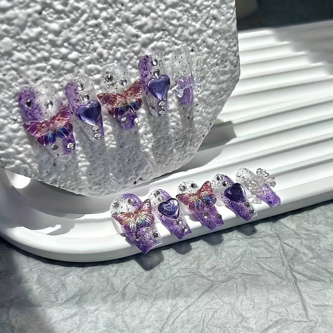 10 Pieces Purple Fantasy Butte - đánh giá và giá Nail Art Red