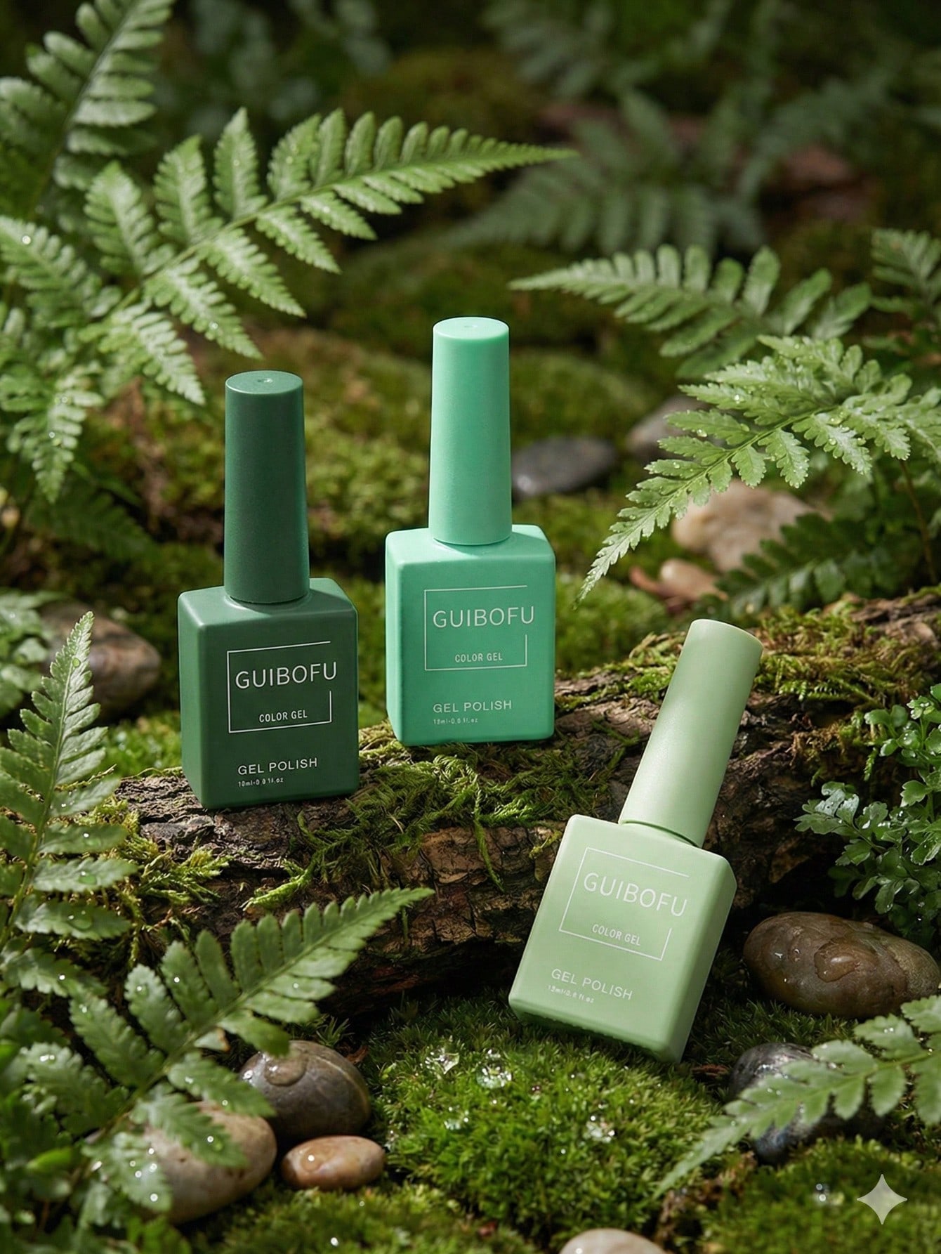 3Pcs/Set 15ml Forest Green Gel - đánh giá và giá Nail Art Emerald Green