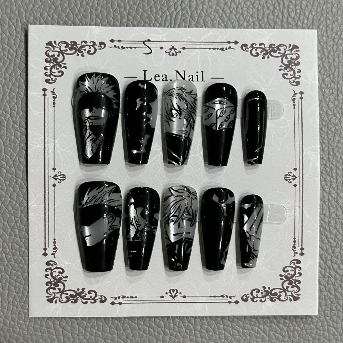 Gojo Satoru Manicure Cat's Eye - đánh giá và giá Nail Art Motif