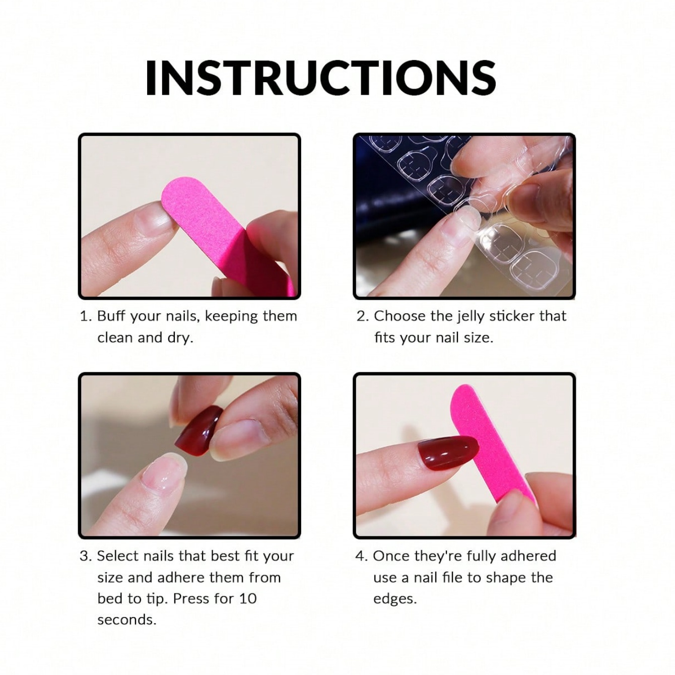 10pcs Handmade Coffin Shaped N - đánh giá và giá Nail Art Red