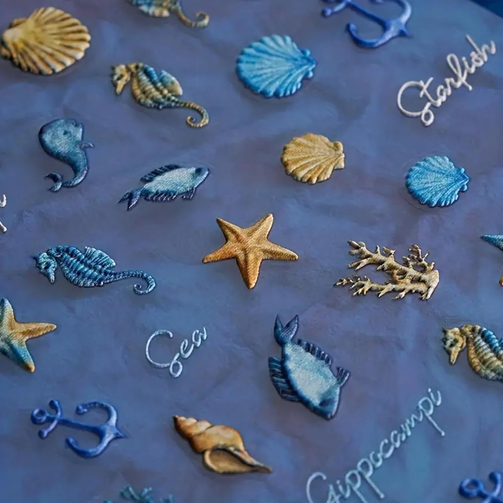 1pc Ocean Nail Art Stickers 5D - đánh giá và giá Nail Art France